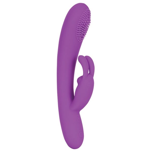 Vibrador Doble Embrace Massaging G-Conejo Púrpura 8 - Image 3