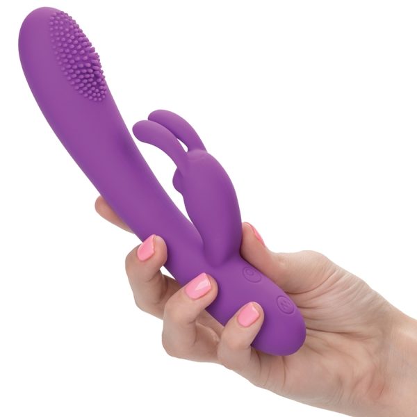 Vibrador Doble Embrace Massaging G-Conejo Púrpura 8 - Image 2